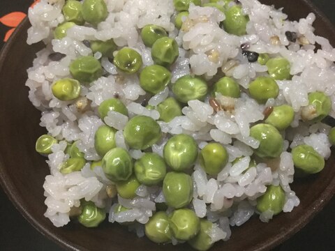 昆布茶で豆ご飯